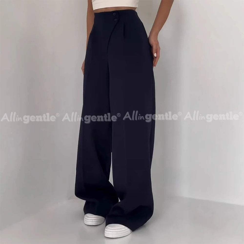 Women Pants Elegant Office Loose Fit Pants Casual Wear Wide Leg Comfortable Trousers Women's Pants Customize