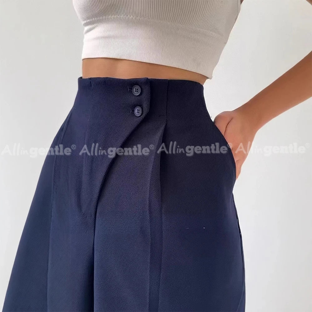 Women Pants Elegant Office Loose Fit Pants Casual Wear Wide Leg Comfortable Trousers Women's Pants Customize