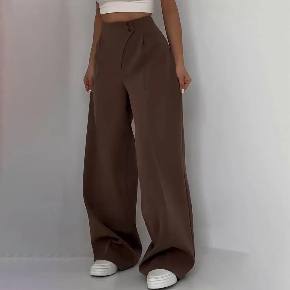 Women Pants Elegant Office Loose Fit Pants Casual Wear Wide Leg Comfortable Trousers Women's Pants Customize