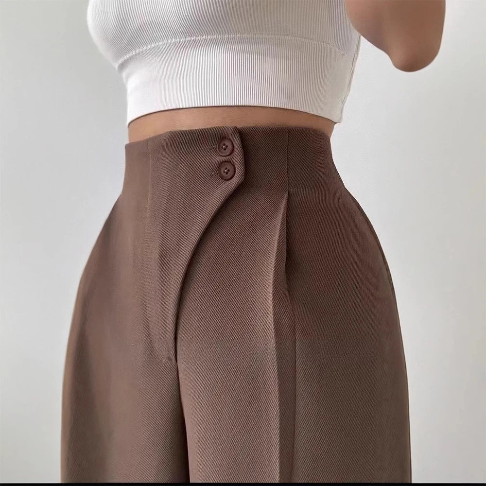 Women Pants Elegant Office Loose Fit Pants Casual Wear Wide Leg Comfortable Trousers Women's Pants Customize