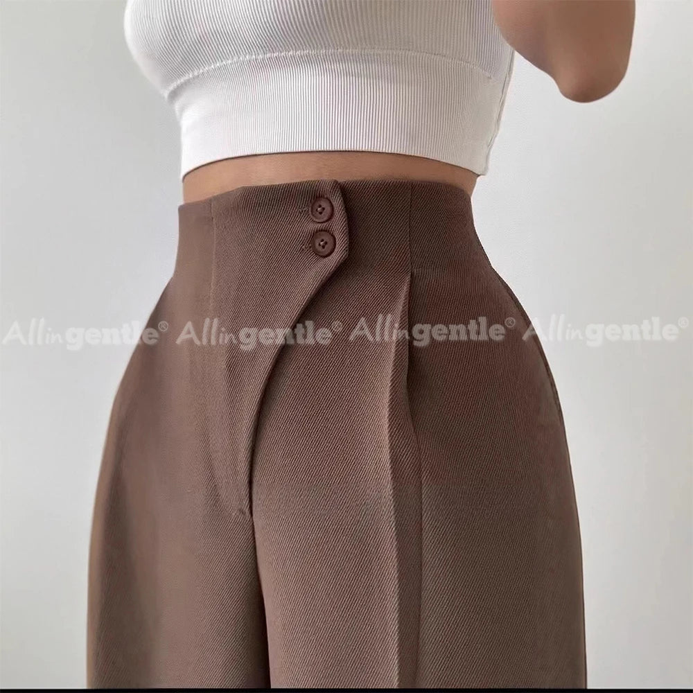 Women Pants Elegant Office Loose Fit Pants Casual Wear Wide Leg Comfortable Trousers Women's Pants Customize
